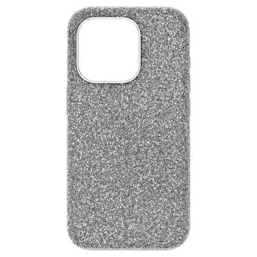 Pouzdro na chytrý telefon High, iPhone® 15 Pro, Stříbrný odstín - Swarovski, 5680864