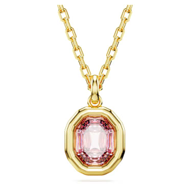 Pendente Imber, Taglio ottagonale, Rosa, Placcato color oro - Swarovski, 5682531