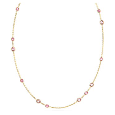 Imber lange Halskette, Oktagon-Schliff, Lang, Rosa, Goldlegierungsschicht - Swarovski, 5682533