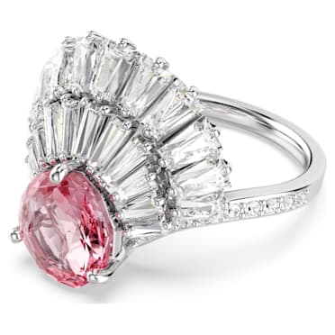 Idyllia 个性戒指, 混合切割, 贝壳, 粉红色, 镀铑 - Swarovski, 5683034
