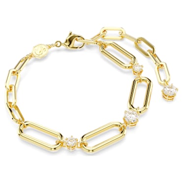 Constella bracelet, White, Gold-tone plated - Swarovski, 5683359