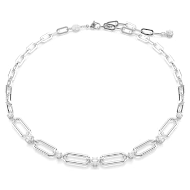 Constella necklace, White, Rhodium plated - Swarovski, 5683360