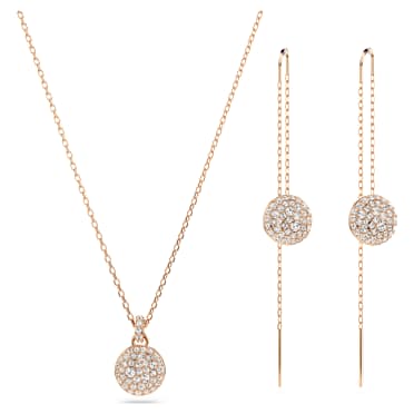 Set Sublima, Bianco, Placcato color oro rosa - Swarovski, 5683451