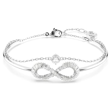 Hyperbola karperec, Végtelenség, Fehér, Ródium bevonattal - Swarovski, 5684049