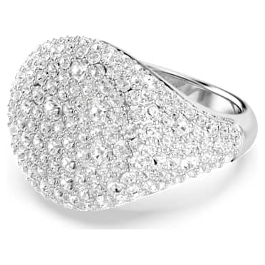 Sublima Cocktailring, Vit, Rodiumpläterad - Swarovski, 5684245