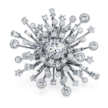 Galaxy แหวน, เพชรสังเคราะห์ 9.5 กะรัต, รูปทรงหลากหลาย, ทองคำขาว 18K - Swarovski, 5684703