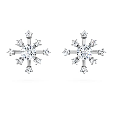Galaxy bedugós fülbevaló, Laboratóriumi gyémántok 0,5 ct tw, Kerek, 14K fehérarany - Swarovski, 5684754