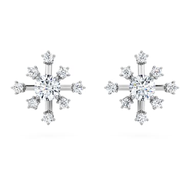 Galaxy stud earrings, Laboratory grown diamonds 0.5 ct tw, 14K white gold - Swarovski, 5684754