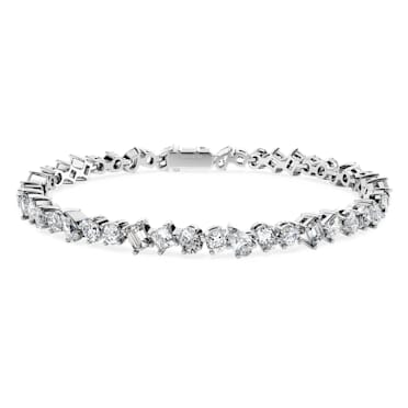 Galaxy Tennis bracelet, Laboratory grown diamonds 5 ct tw, 14K white gold - Swarovski, 5684756