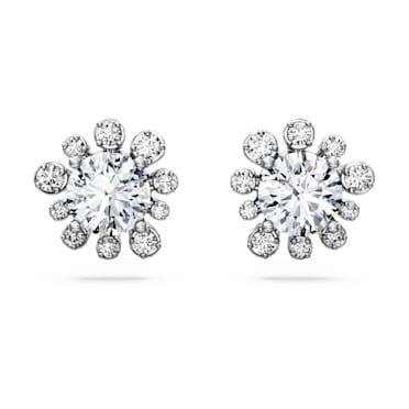 Galaxy stud earrings, Laboratory grown diamonds 2.3 ct tw, 14K white gold - Swarovski, 5685827