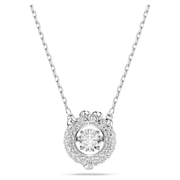 Dragon & Phoenix จี้สร้อยคอ, กรงเล็บมังกร, ขาว, เคลือบโรเดียม - Swarovski, 5686320