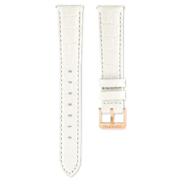 สายนาฬิกา, กว้าง 16 มม. (0.63 นิ้ว) สายหนัง, ขาว - Swarovski, 5687031