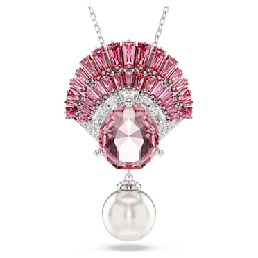 Idyllia Anhänger, Verschiedene Schliffe, Kristallperle, Muschel, Rosa, Rhodiniert - Swarovski, 5688620