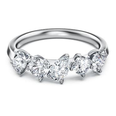 Galaxy ring, Lab-grown diamonds 1 ct tw, Mixed shapes, 18K white gold - Swarovski, 5688846