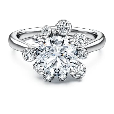 Galaxy ring, Lab-grown diamonds 2 ct tw, Round shape, 18K white gold - Swarovski, 5688862