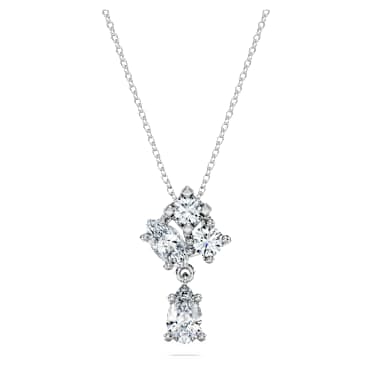 Galaxy pendant, Lab-grown diamonds 1 ct tw, Mixed cuts, 18K white gold - Swarovski, 5688870
