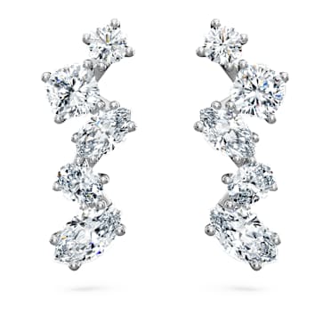 Set cercei ear cuff Galaxy, Diamante create în laborator 1.25 ct tw, Forme mixte, Aur alb 18K - Swarovski, 5688875