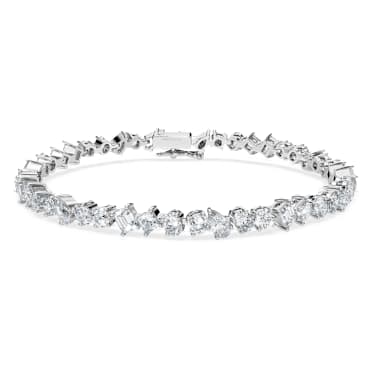 Náramek Galaxy Tennis, Laboratorně pěstované diamanty 5 ct tw, Různé tvary, 18K bílé zlato - Swarovski, 5688879