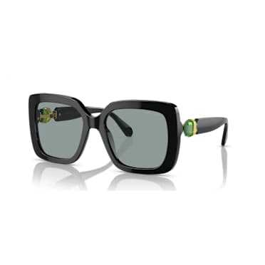 แว่นกันแดด, ขนาดใหญ่ ทรงเหลี่ยม, SK6001, ดำ - Swarovski, 5689092