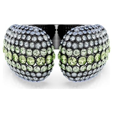 Sublima cuff, Round cut, Multicolored, Ruthenium plated - Swarovski, 5689593