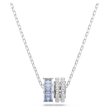 Connexus pendant, Mixed cuts, `Love is around`, Blue, Rhodium plated - Swarovski, 5690042