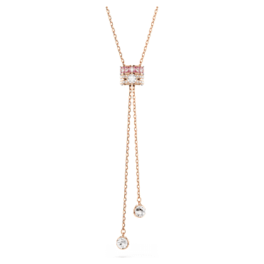 Connexus Y 字形鏈墜, 混合式切割, `Love is around`, 粉紅色, 鍍玫瑰金色調 - Swarovski, 5690044