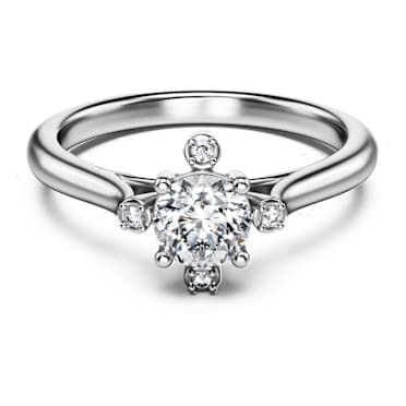 Galaxy ring, Lab-grown diamonds 0.5 ct tw, Round shape, 18K white gold - Swarovski, 5690383