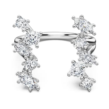 Galaxy open ring, Lab-grown diamonds 1.25 ct tw, Mixed shapes, 18K white gold - Swarovski, 5690404