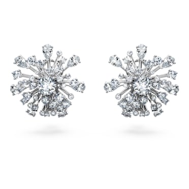 Galaxy stud earrings, Laboratory grown diamonds 5.5 ct tw, 18K white gold - Swarovski, 5690409