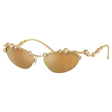 Sunglasses, Cat-eye shape, SKU001, Gold tone - Swarovski, 5691642