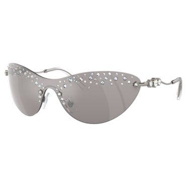 Sluneční brýle, Maska, Stříbrný odstín - Swarovski, 5691643