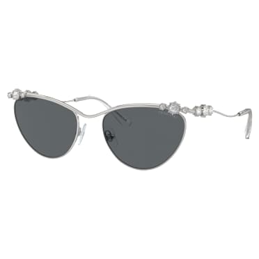 Óculos de sol, Forma oval, SK7017, Prata - Swarovski, 5691646