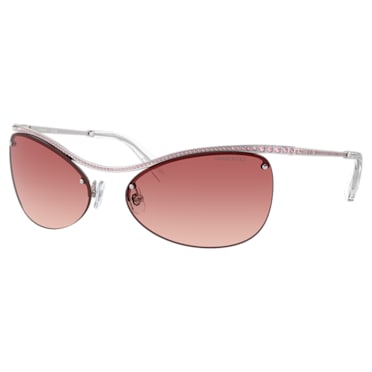 Sunglasses, Oval shape, SK7018, Pink - Swarovski, 5691654