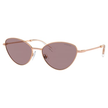 Sunglasses, Cat-eye shape, SK7014, White - Swarovski, 5691656