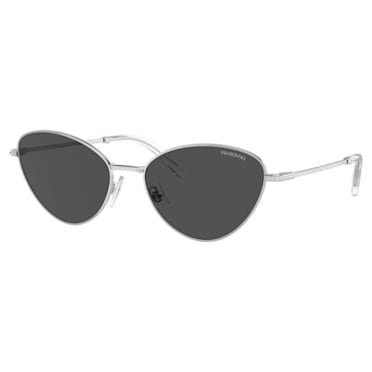 Okulary przeciwsłoneczne, Kształt kociego oka, SK7027, Czarne - Swarovski, 5691657
