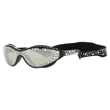 Sonnenbrille mit Band, Schwimmbrillenform, Schwarz - Swarovski, 5691733