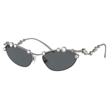 Óculos de sol, Modelo olho de gato, SKU001, Prata - Swarovski, 5691743