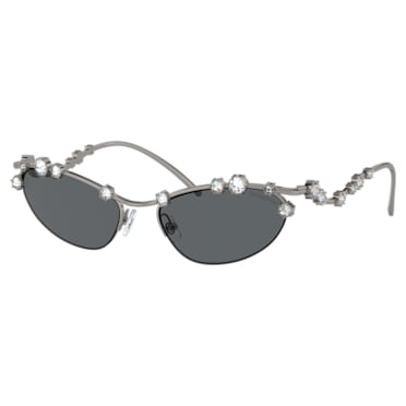 Sunglasses, Cat-Eye shape, SKU001, Silver Tone - Swarovski, 5691743
