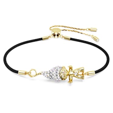 Good Luck Trolls bracelet, Troll, White, Gold-tone plated - Swarovski, 5691946