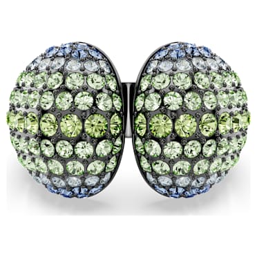 Sublima cocktail ring, Round cut, Multicoloured, Ruthenium plated - Swarovski, 5692119