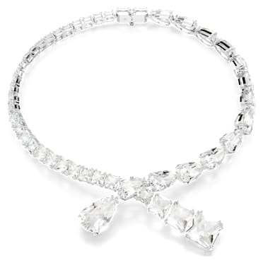 Collier Matrix, Tailles variées, Blanc, Métal rhodié - Swarovski, 5692521