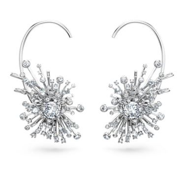 Emma Holland Classic Swarovski Crystal Clip-On Stud Earrings, Silver at  John Lewis & Partners