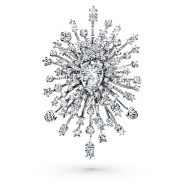 Galaxy Broş, Laboratuvarda üretilmiş elmaslar 15,71 karat toplam ağırlık, Karışık şekiller, 18k beyaz altın - Swarovski, 5692695