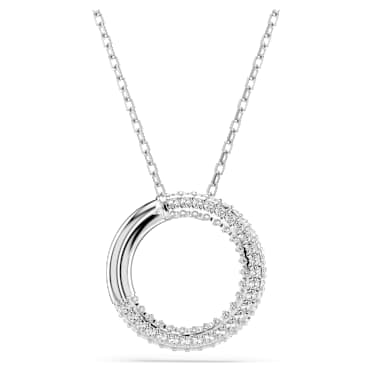 Dextera Anhänger, Pavé, Weiß, Rhodiniert - Swarovski, 5692737