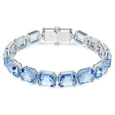 Millenia armband, Octagon-slijpvorm, Kleurverloop, Blauw, Rodium toplaag - Swarovski, 5694135