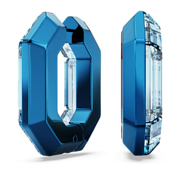 Lucent ringoorbellen, Achthoekige vorm, S, Blauw - Swarovski, 5696038