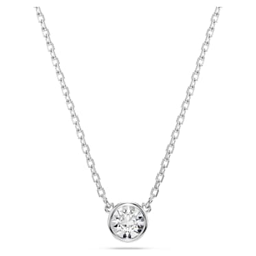 Imber Anhänger, Rundschliff, Weiß, Rhodiniert - Swarovski, 5696039