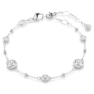 Imber Armband, Rundschliff, Weiß, Rhodiniert - Swarovski, 5696079