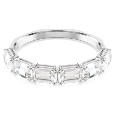 กำไล Millenia, เจียระไนทรงแปดเหลี่ยม, ขาว, เคลือบโรเดียม - Swarovski, 5696321