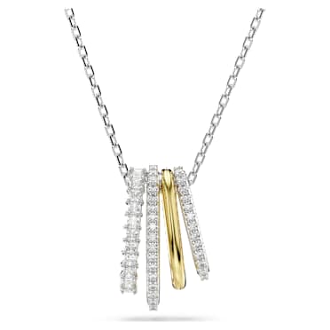 Hyperbola pendant, Mixed cuts, White, Mixed metal finish - Swarovski, 5696626